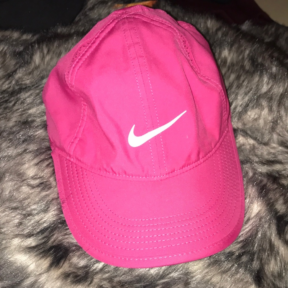 Hot pink dri-fit Nike hat